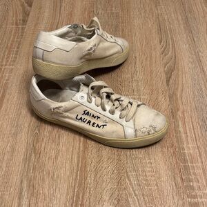 Saint Laurent Cream Sneakers
